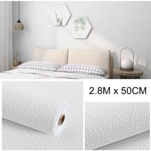 Wallpaper Stiker Dinding Linen Tebal Tekstur Polos dan Motif Walpaper Linen Roll