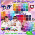 DIY Perler Beads Fuse Beads Kit DIY for Kids Adults 3D Puzzle Set Toy 2.6mm Mini Fuse Beads Kit for Crafts Fuse Beading KitMulticolored Iron DIY Fuse Beads 48 Colors. 