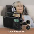 RETEKESS TR638 วิทยุบลูทูธพกพา วิทยุคลื่นสั้น AM FM อายุการใช้งานแบตเตอรี่ยาวนานเป็นพิเศษ คุณภาพเสียงสูง จอ LCD พร้อมไฟแบ็คไลท์ วิทยุดิจิตอลลูกบิดขนาดใหญ่ เหมาะสำหรับครอบครัวผู้สูงอายุ รองรับเสาอากาศภายนอก การ์ด TF และ USB. 