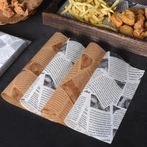 100pcs Food Line Wax Paper Greaseproof Food Paper For Burger Sandwich