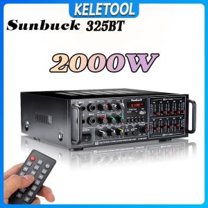 6000W Power Amplifier Bluetooth Mixer 5.0 Karaoke Home Theater Amplifier 2.0 Channel Sunbuck 326BT 325BT 298BT 660BT