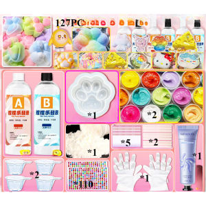 COD สกุชชี่หนึบ ชุดทําสกุชชี่ ชุดทำทาบะสกุชชี่ DIY เซตทำสกุชชี่เยลลี่หนึบ ของเล่นบีบ แม่พิมพ์และอุปกรณ์เสริมทุกชนิด