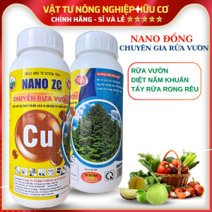 Phân Bón Vi Lượng NANO ĐỒNG ZC Chuyên Rửa Vườn Khử Khuẩn Phục Hồi Cây Sau Thu Hoạch - Chai 500ML