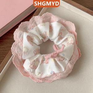 [COD] SHGMYD SPORTS แถบรัดผมพิมพ์ลายลูกไม้แบบกว้างสำหรับผู้หญิงสายรัดผมสุดน่ารักสวยงามของขวัญเครื่องประดับผมแฟชั่น