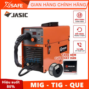 Máy hàn 4 trong 1 Jasic NB-160E tặng kèm cuộn dây + găng tay da hàn trọng lượng nhẹ hàn có khí không khí hàn que siêu khỏe nhanh gấp 2 lần máy hàn inox chính hãng