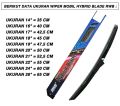 Wiper Mobil RWB Hybrid Blade Premium 14" 16" 18" 20" 21" 22" 24" 26". 