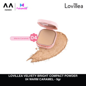 LOVILLEA Velvety Bright Compact Powder 9gr | Bedak Padat | Formula ringan