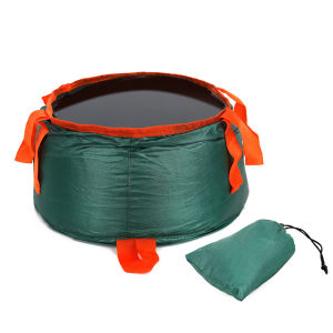 Outdoor 8.5L Folding Bucket Water Container Foldable Portable Water Basin Folding Storage Bucket Travel Camping Picnic Hotel Wash Basin with Storage Bag