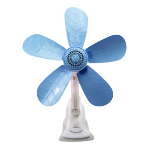Five blades strong wind Adjustable Portable mini Desk Clip Fan Clover Fan Anti-Heat household electric fan