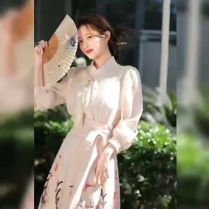 Trang Phục Nữ Phong Cách Trung Quốc Mới Hán Phục Cách Tân Váy Mặt Ngựa Cổ Điển Kế Thừa Tôn Dáng Gầy Thiếu Nữ Cổ Điển Bộ Đồ Mẫu Mỏng Mùa Hè