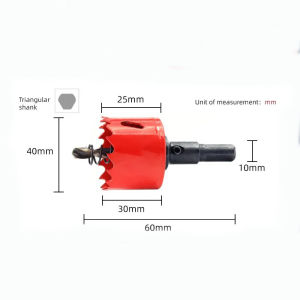 YOUHONG 40MM 50MM 60MM Mata Bor Lubang Pelubang Bimetalik / Hole Saw Drill Bit Besi Kayu Aluminium