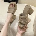 6cm Thick-soled sandals for women, fashionable summer going out high heels #2323. 