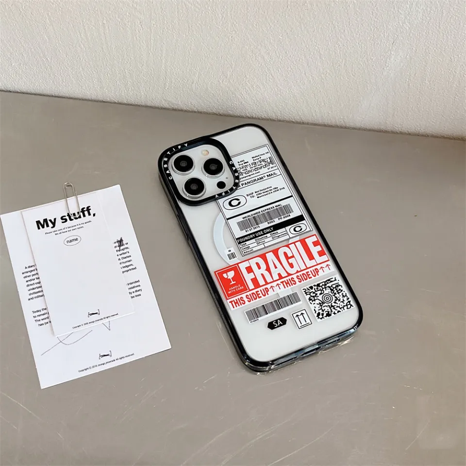 Casetify iPhoneケース FRAGILEラベル付き 【高品質，本物保証】