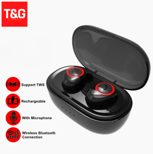 T&G TG901 TWS Bluetooth V5.0 Comfy Fit Joyous Sound Wireless Headset with Charging Case