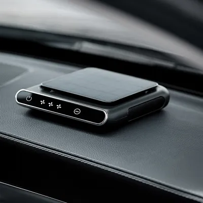 Solar Car Air Purifier 1200mAh Odor Eliminator Smart ON/OFF Smoke Remover Portable Wireless Air Ionizer Car Interior Accessories
