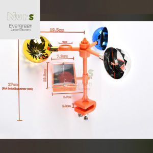 Solar Animal Bird Repellent 360 Rotation Reflective Bird Repellent Farm Bird Scare Devices