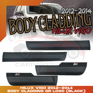 CPO BODY CLADDING HILUX VIGO 2012-2014 BLACK (GR LOGO) (11949)