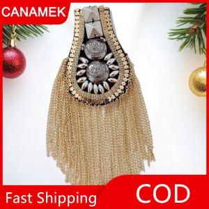 【CANAMEK】 1PC thời trang handmade Vai đồ trang sức tua thạch epaulettes phụ kiện quần áo Trâm epaulet Vai trâm cài Quà Tặng