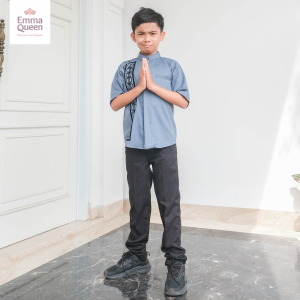 Koko Anak Sarimbit - Koko Kafin Kids Baju Muslim Anak Laki-Laki Lengan Pendek Premium