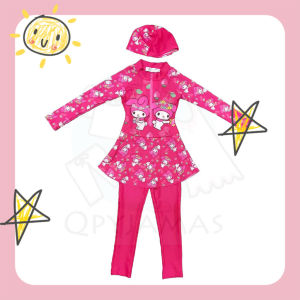 QPyjamas Kids Swimwear Girl Swimsuit Melody Swimming Suit Baju Renang Budak Baju Mandi Perempuan