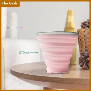 [The Gesh] Folding Cup Foldable Collapsible Telescopic Silicone Water Bottle Teacups