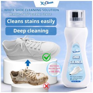 X-Clean Shoe Cleaner for White Shoes with Brush Head Sneaker Stains Cleaner for Shoe Care PICOMART