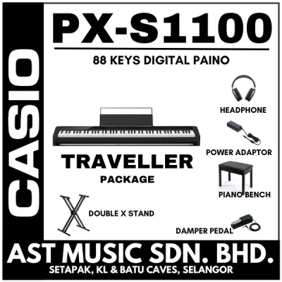 Casio PX-S1100 88 keys Digital Piano Traveler Set / PXS1100 – Black