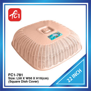 FC1 Large Rectangular Round Kitchen Dish Food Cover Anti Flies with Handle Penutup Saji Makanan