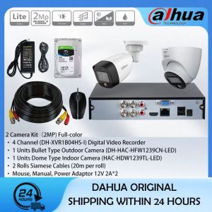 Dahua CCTV KIT Full-color With audio 2/4/8 CH CCTV Kit 1080p HD DVR Complete CCTV Package