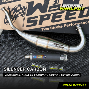 Knalpot Carbon Ninja R RR SS 2 Tak Garing Original Winspeed Stainlees Standar Cobra Super Cobra