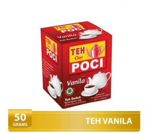 Black Poci Tea Powder Vanilla 1 box 50 gram (SG)