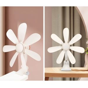 Quạt Mini 7 Cánh Kẹp Bàn Treo Tường 220V | Quạt Mini Cao Cấp Gió Mạnh Êm Cho Phòng Ngủ Văn Phòng