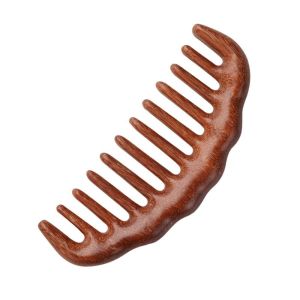 MAYIT Chống tĩnh điện Lược chải tóc răng rộng Chăm sóc tóc Điêu khắc thủ công Lược massage da đầu Gỗ Lược gỗ Dành cho phụ nữ