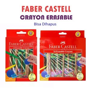 Faber Castell Crayon 12 / 24 Warna Crayon Erasable Krayon Bisa Di Hapus Faber Castell 12 Colour Krayon 24 Color Faber Castel Crayon Feber Castel Alat Mewarnai