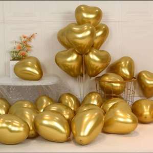 12lnch Chrome Metallic Latex Balloon Love Heart Shape Birthday Wedding Balloons Party Decoration boho  theme