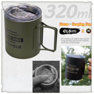 Outdoor Mug With Cup Lid Double Layered Insulated Camping Coffee Cup 304 304 Stainless Steel Portable Picnic Tourist Trekking Hiking 350ML