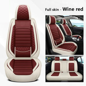 Toyota Car Seat Covers SetFull Coverage Leather Ice silk Seat Protector With fixed lumbar support For Vios Hilux Corolla Raize ALTIS RUSH Camry Yaris Innova RAV4 (5-seater luxury Set)