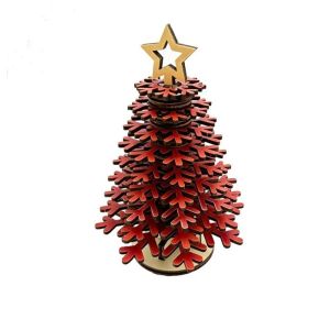 Tự lắp đặt Tượng cây thông Noel tự làm Có thể tháo rời Bông tuyết 3D Bộ bông tuyết 3D lắp ráp Cây thông Noel để bàn Gỗ Cây thông Noel bằng gỗ Tiệc tại nhà