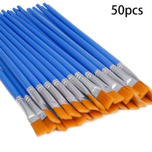 Isi 50 Kuas Lukis Cat Air Cat Set / Minyak Lukis Acrylic / Brush Kuas Cat Air Untuk Anak