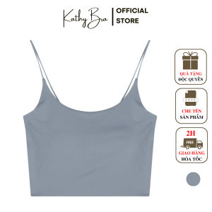 C04 Áo Bra Trơn 2 Dây KATHY BRA Chất Su Mát Dày Màu Basic Dễ Phối Đồ Có Mút Ngực Co Dãn Tốt