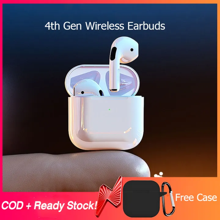 Mini Pro 4 Bluetooth Earphone TWS Wireless Headphones Sport Gaming Headset Earbuds Lazada