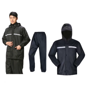 ชุดกันฝนผู้ใหญ่สำหรับการออกแบบให้ระบายอากาศได้ดีกันน้ำผู้ชายเหมาะสำหรับการเดินทางในกรณีฉุกเฉิน