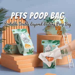 Pet Poop Bags Plastic Pick Up Bag Dogs Portable Tissue Disposable Trash Bags No Dirty Hands for Dog Walking & Travel