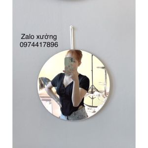 Gương tròn 30cm treo Quả Lắc gương treo dây móc âm tường.