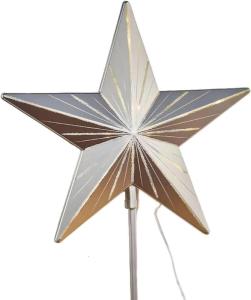 Starry Nights Tree Topper– 5 Point Resin Tree Top Star Whimsical Holiday Christmas Tree Decorations Elegant and Dazzling Star for Holiday Home Décor