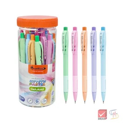 Quantum ปากกา ปากกาลูกลื่น 007 Hitz 0.7 สีพาสเทล กระบอก จำนวน 25 ด้าม