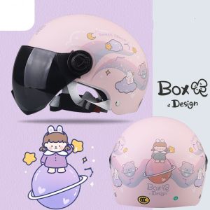 【SAKACO】หมวกกันน็อค แข็งแรงทนทานต่อ ผู้หญิง ครึ่งใบ หญิง หมวกขับขี่ มอเตอร์ไซร์ น่ารัก หลายทางเลือก อบอุ่นสบาย