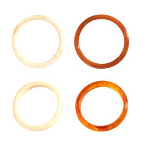 4pcs phong cách vòng đeo tay Nordic lấy cảm hứng từ hình học Acrylic nhẹ dây đeo cổ tay Nhà Phụ kiện trang trí