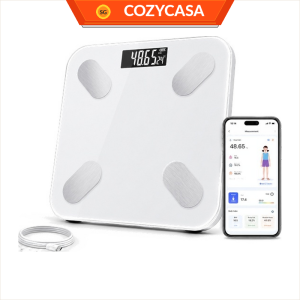 【CozyCasa】 Rechargeable Smart Body Fat Scale with Mi Home App Support USB Charging LCD Display 180 kg Capacity