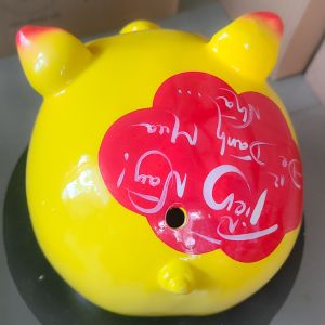 Heo đất tiết kiệm sơn bóng cao cấp size 25cm